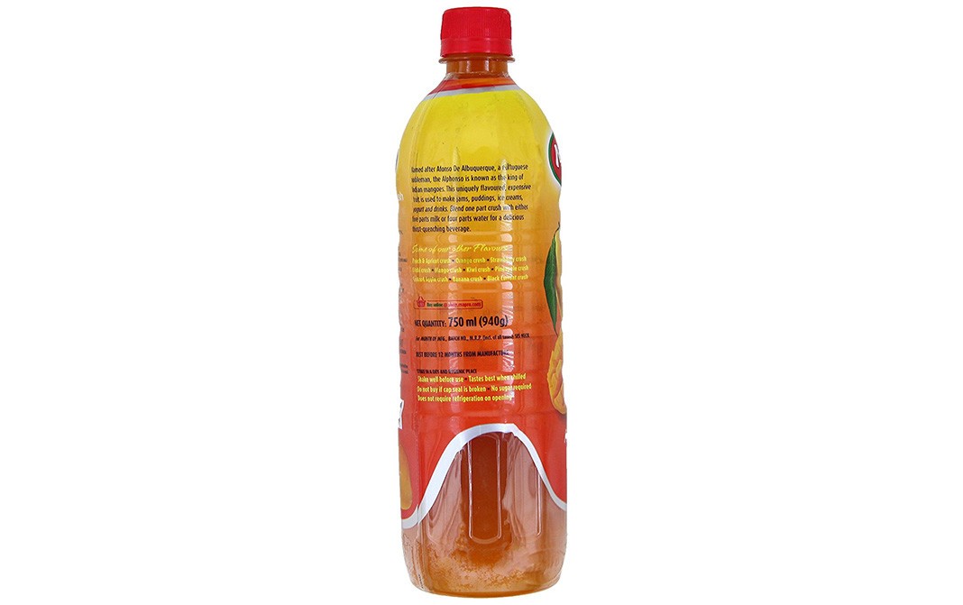 Mapro Alphonso Mango Crush    Plastic Bottle  750 millilitre